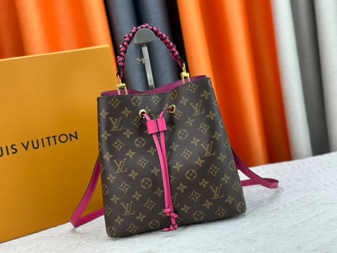 L-Bucket Crossbody w/ Braided Strap