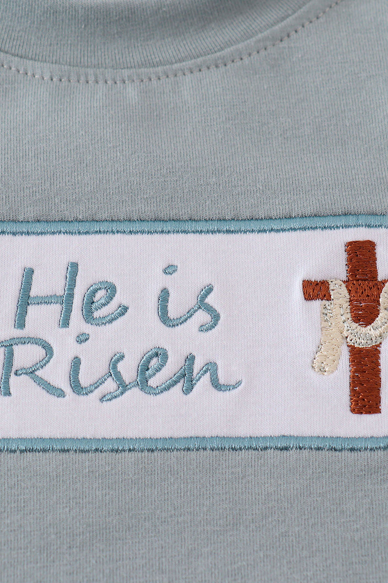 HE IS RISEN EMBROIDERY | Blue ✝️