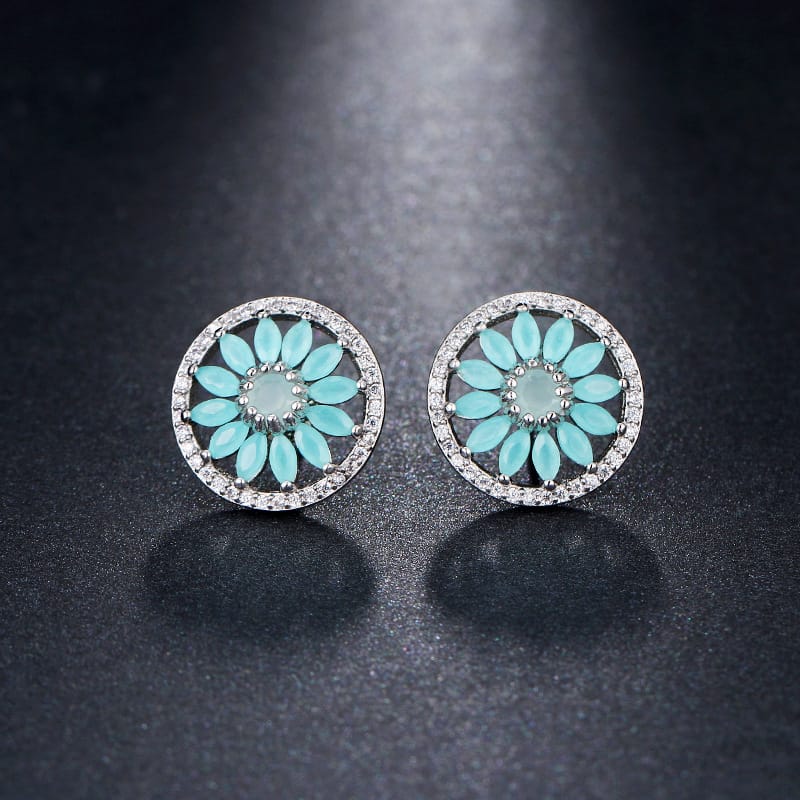 CRYSTAL FLOWER EARRINGS