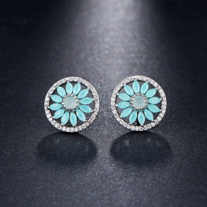 CRYSTAL FLOWER EARRINGS