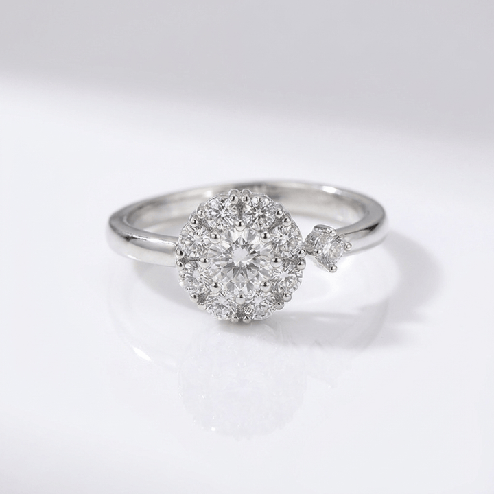 DIAMOND CLUSTER RING - (ADJUSTABLE)