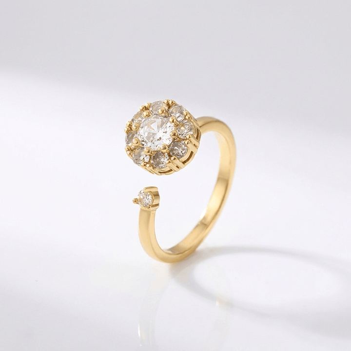 DIAMOND CLUSTER RING - (ADJUSTABLE)