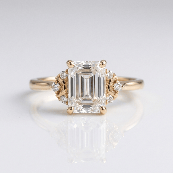 SILVER BAGUETTE DIAMOND RING