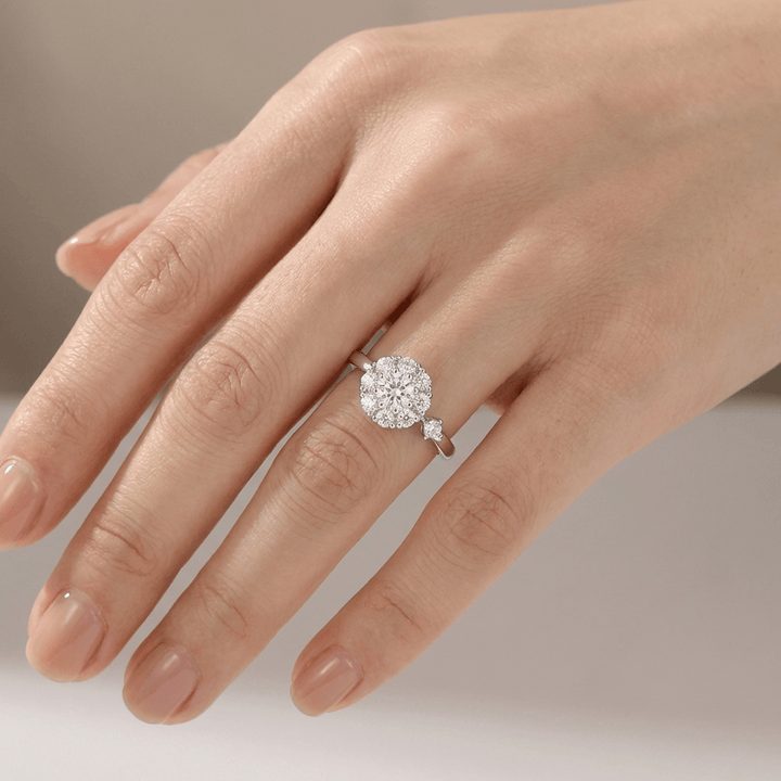 DIAMOND CLUSTER RING - (ADJUSTABLE)