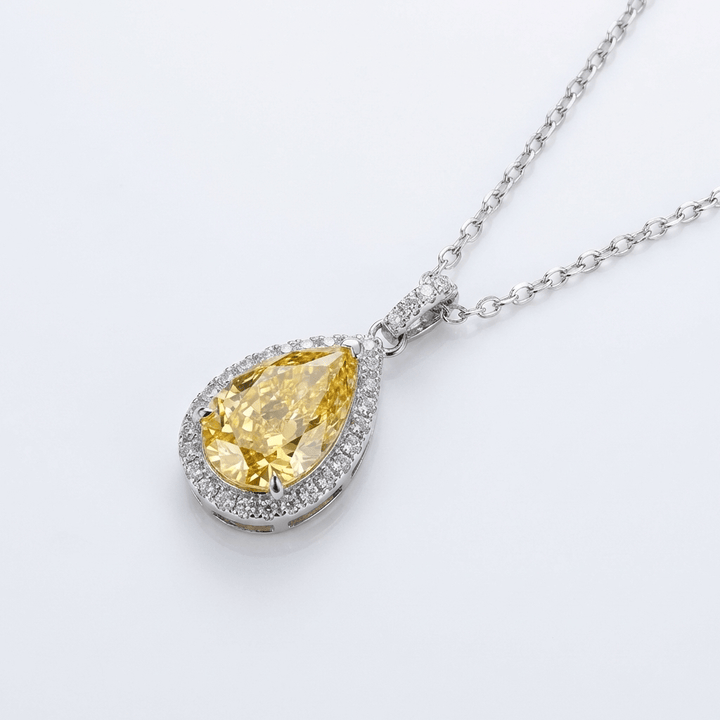 YELLOW PEAR DIAMOND NECKLACE