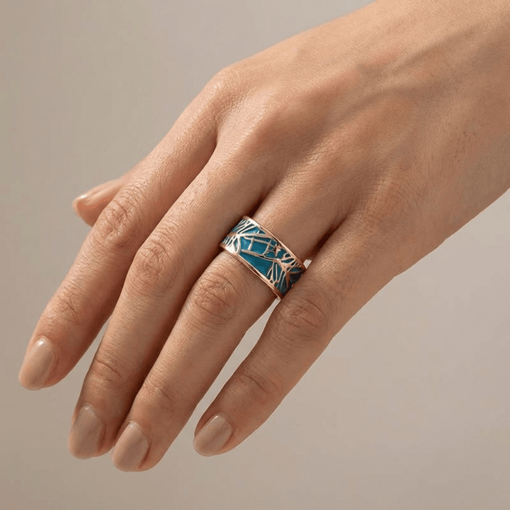 ROSE GOLD TURQUOISE MYSTICAL RING