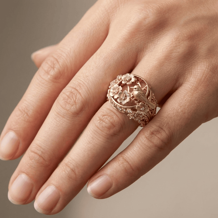 GOLD BIRD GARDEN RING