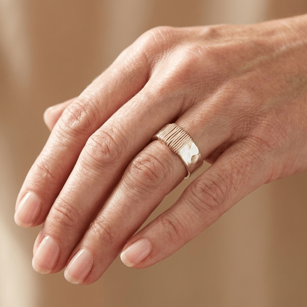 HANDMADE SILVER &amp; COIL RING