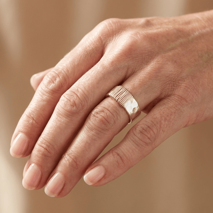HANDMADE SILVER &amp; COIL RING
