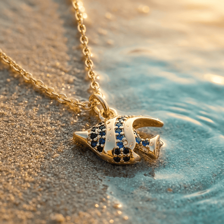 BLUE REEF FISH NECKLACE