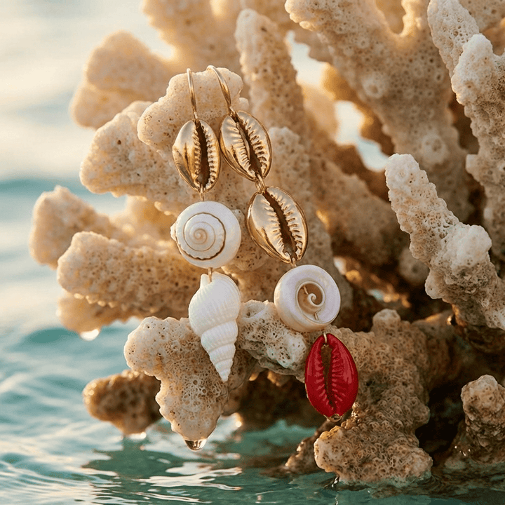 SHELL DROP EARRINGS