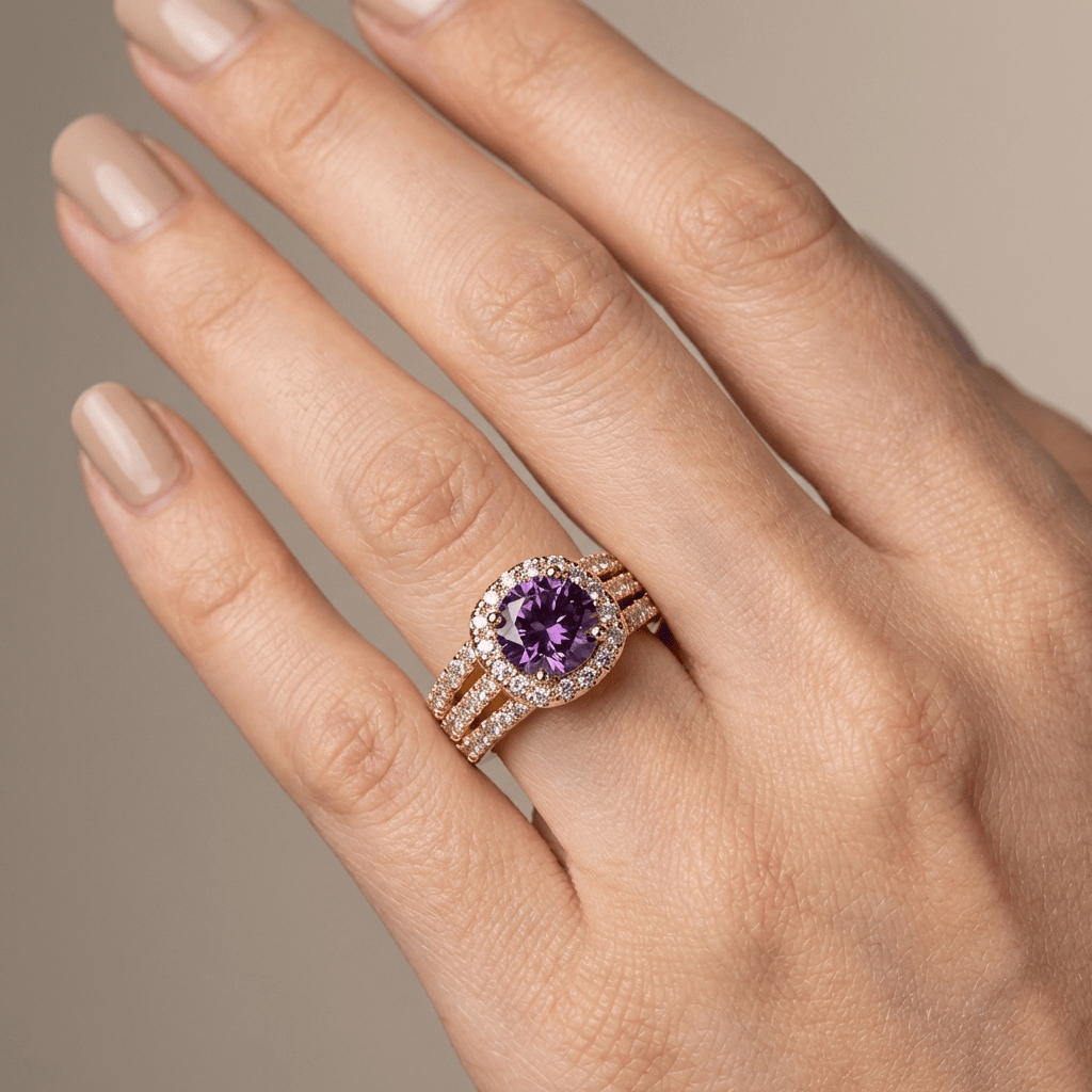 GOLD AMETHYST RING