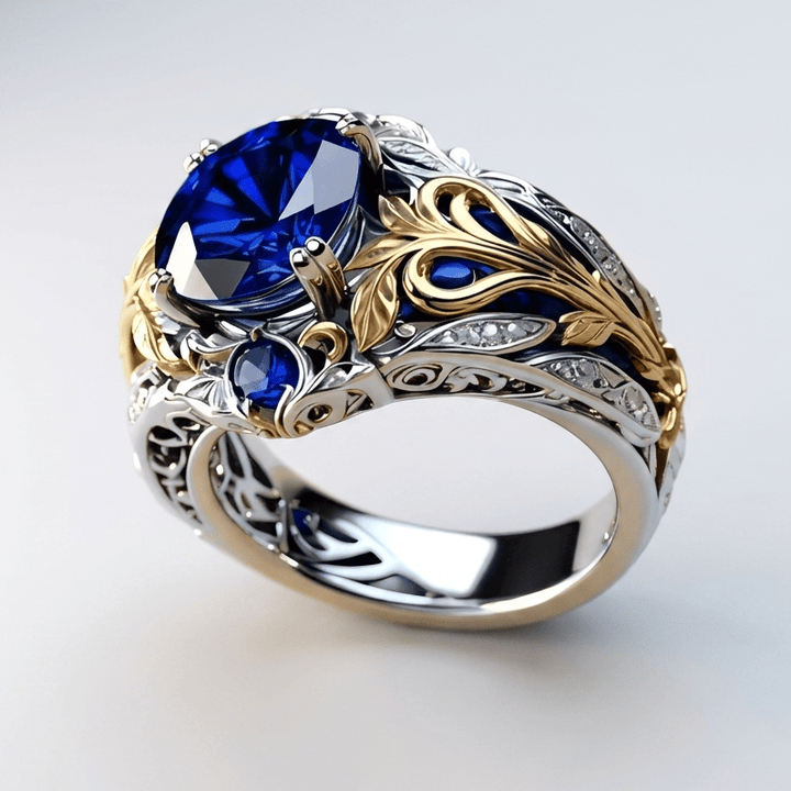 ROYAL BLUE &amp; GOLD RING