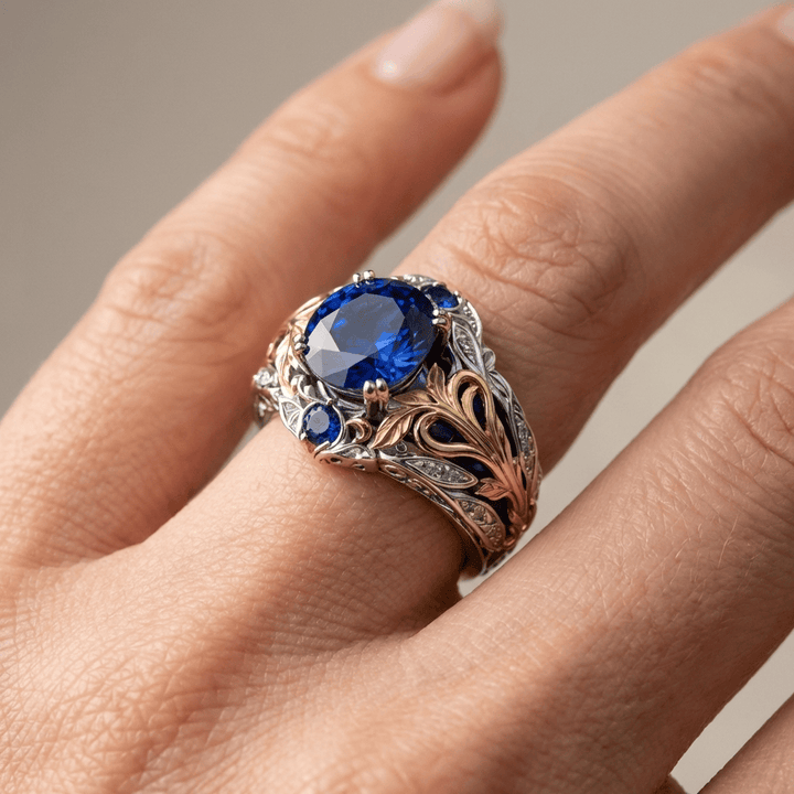 ROYAL BLUE &amp; GOLD RING