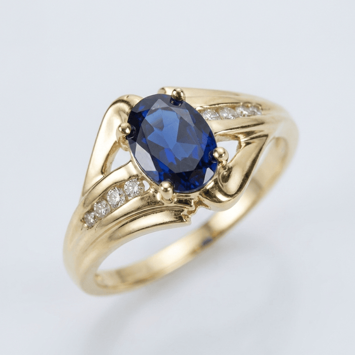 GOLD &amp; BLUE MAJESTY RING