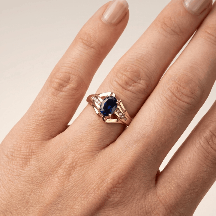 GOLD &amp; BLUE MAJESTY RING