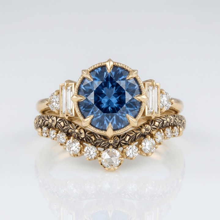 VINTAGE SAPPHIRE GOLDEN RING