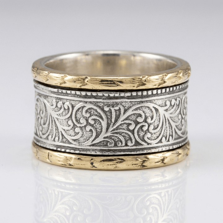 RETRO ORNATE BAND RING