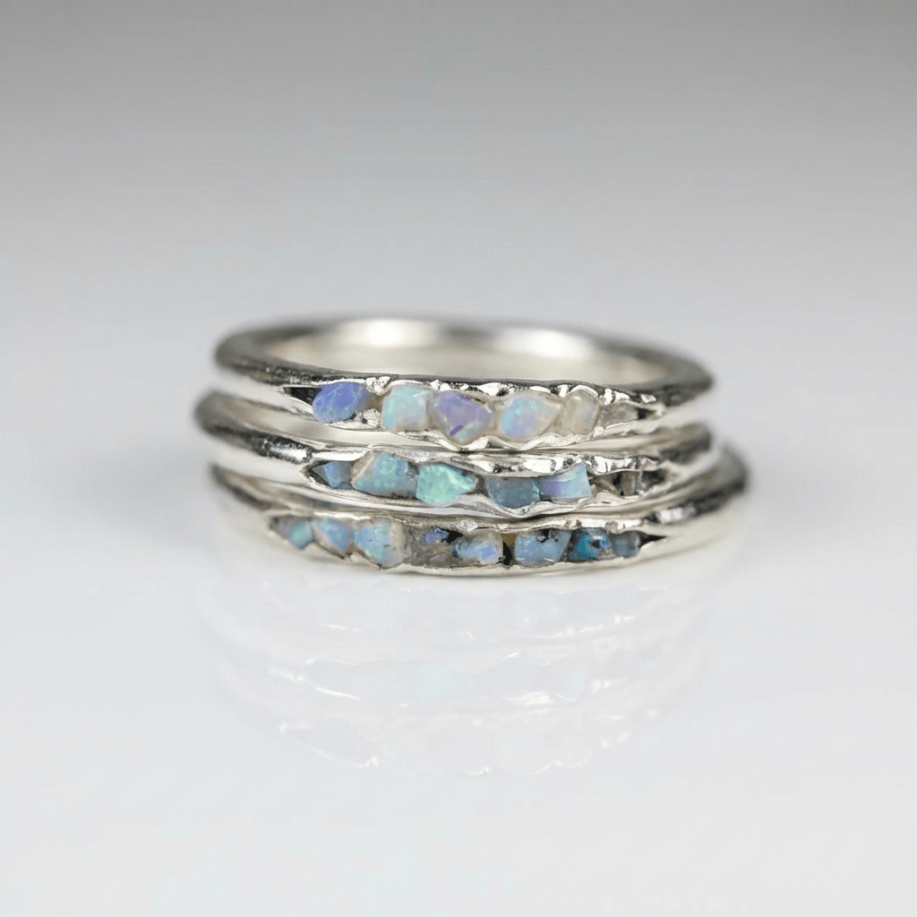 VINTAGE OPAL STACK RING