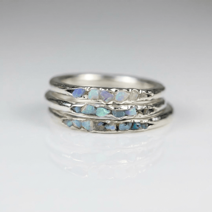 VINTAGE OPAL STACK RING