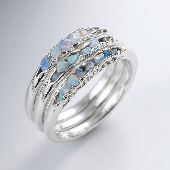 VINTAGE OPAL STACK RING