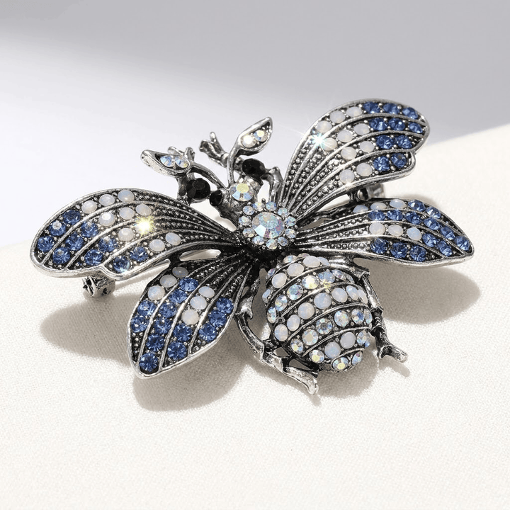 ROYAL BLUE BEE BROOCH