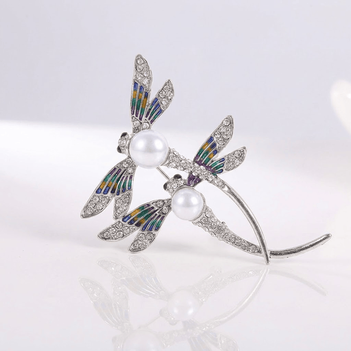 DRAGONFLY PEARL BROOCH
