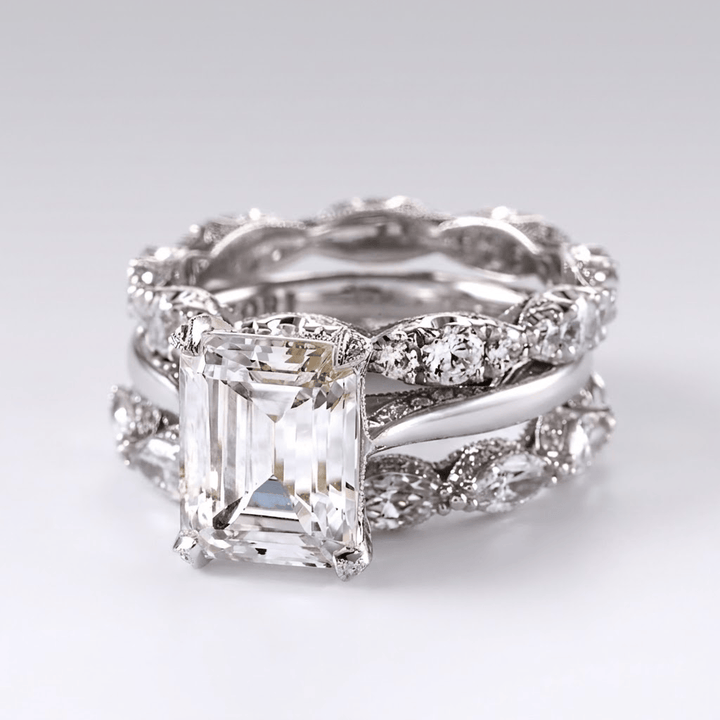 EMERALD CUT ZIRCONIA RING