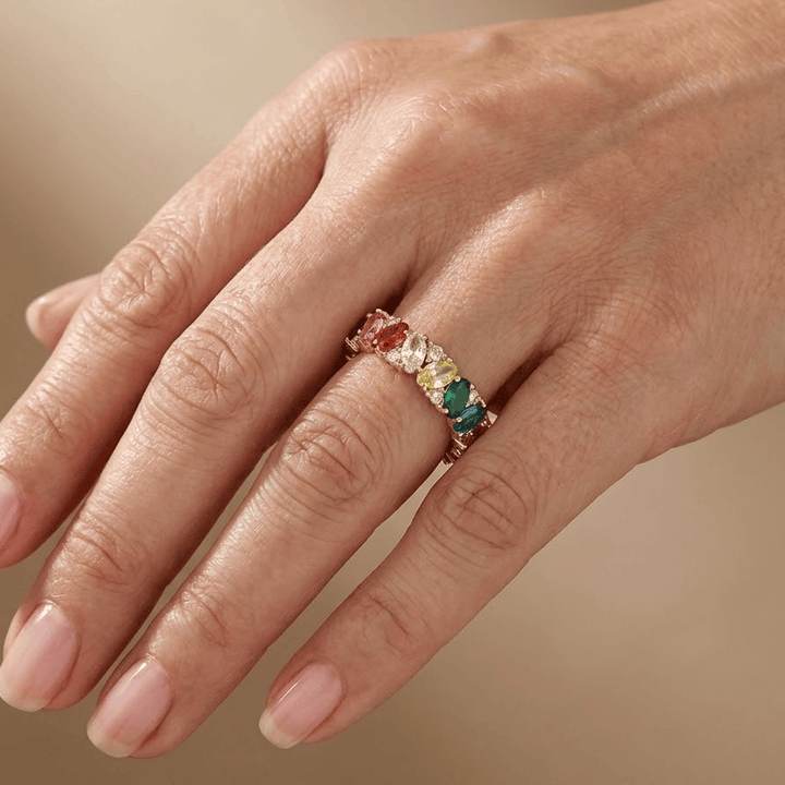 RAINBOW ZIRCONIA BAND RING