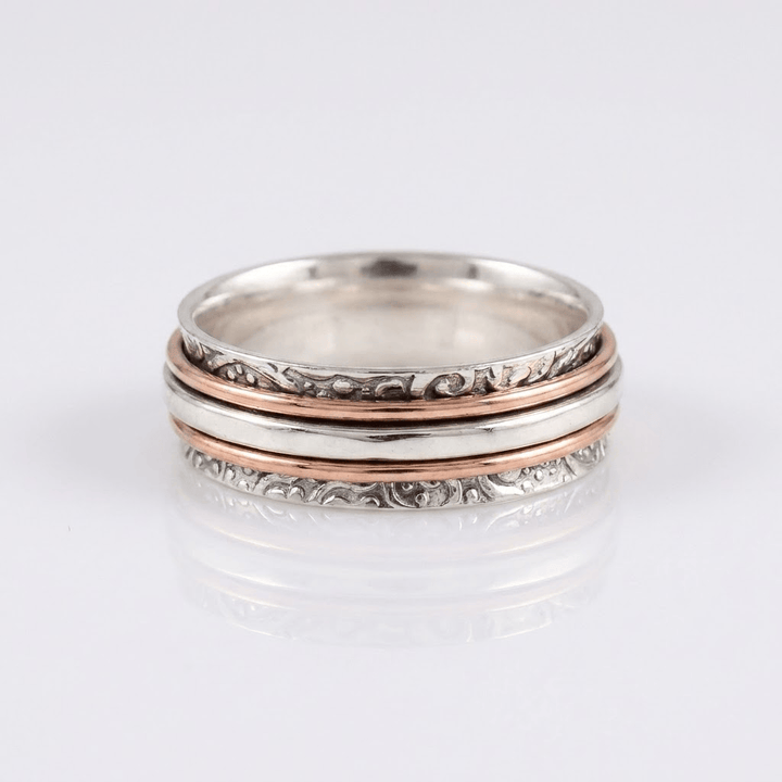STACKED BAND ZIRCONIA RING