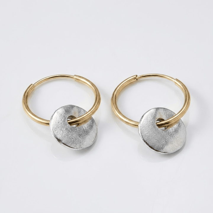 DISC HOOP EARRINGS