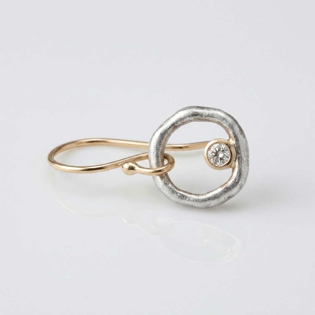 VINTAGE SILVER CIRCLE EARRINGS