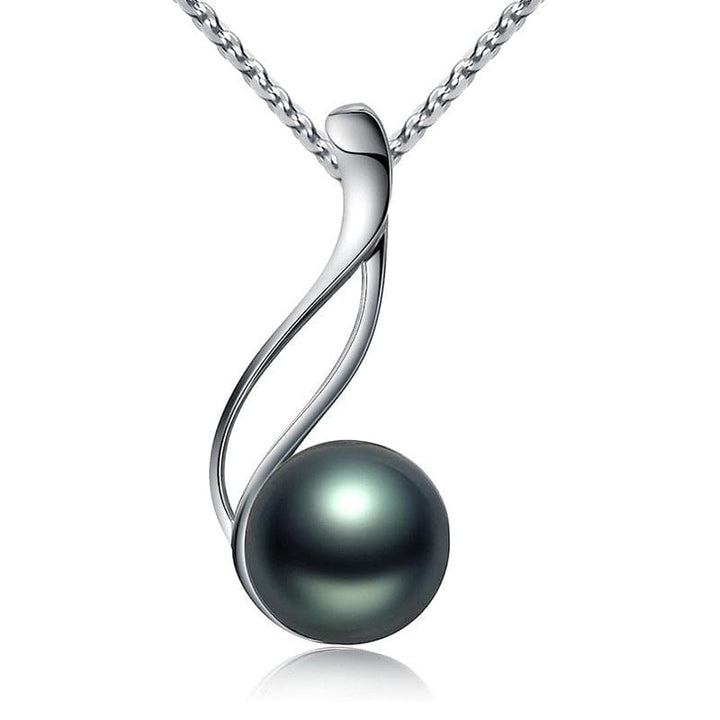 BLACK PEARL PENDANT NECKLACE