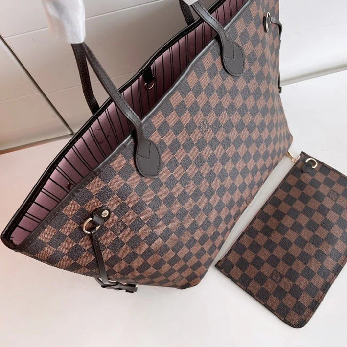 L-5A+ Tote w/ Pouch Made of Genuine Leather