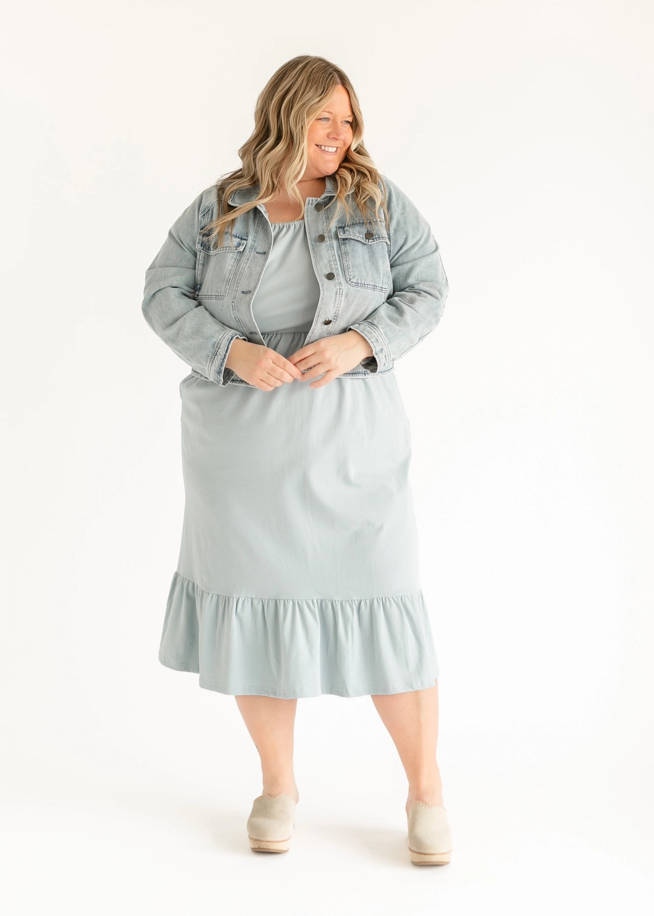 Amy Puff Sleeve Midi Dress | *PRE-ORDER*| Nursing Friendly