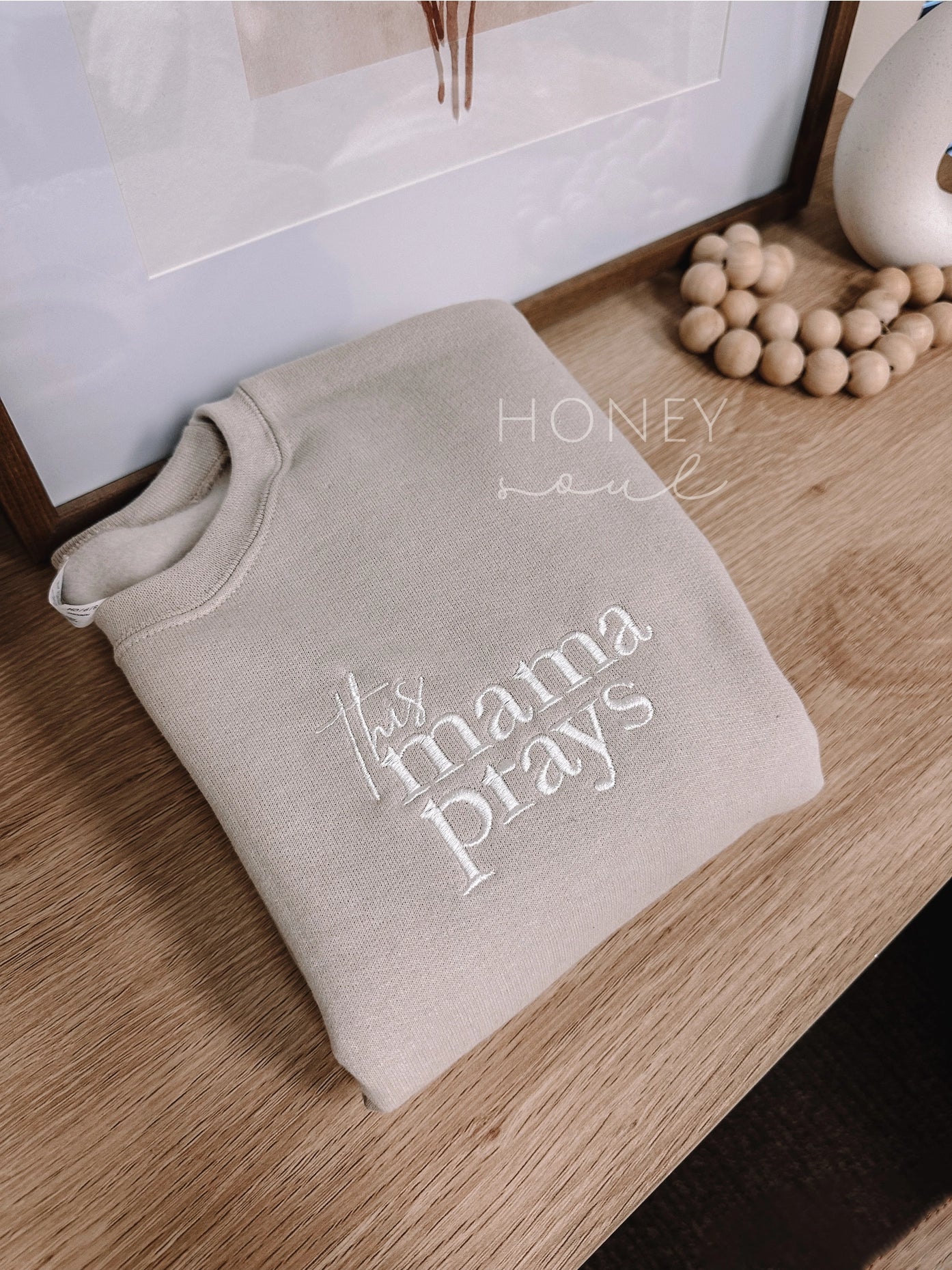 This Mama Prays | Embroidered Sweatshirt