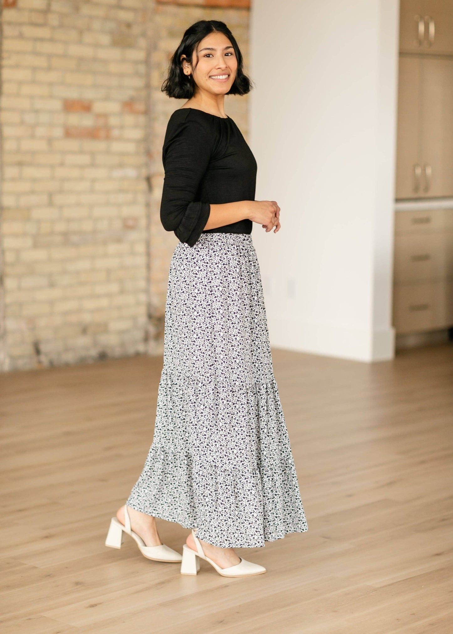 Lynn Tiered Peasant Maxi Skirt