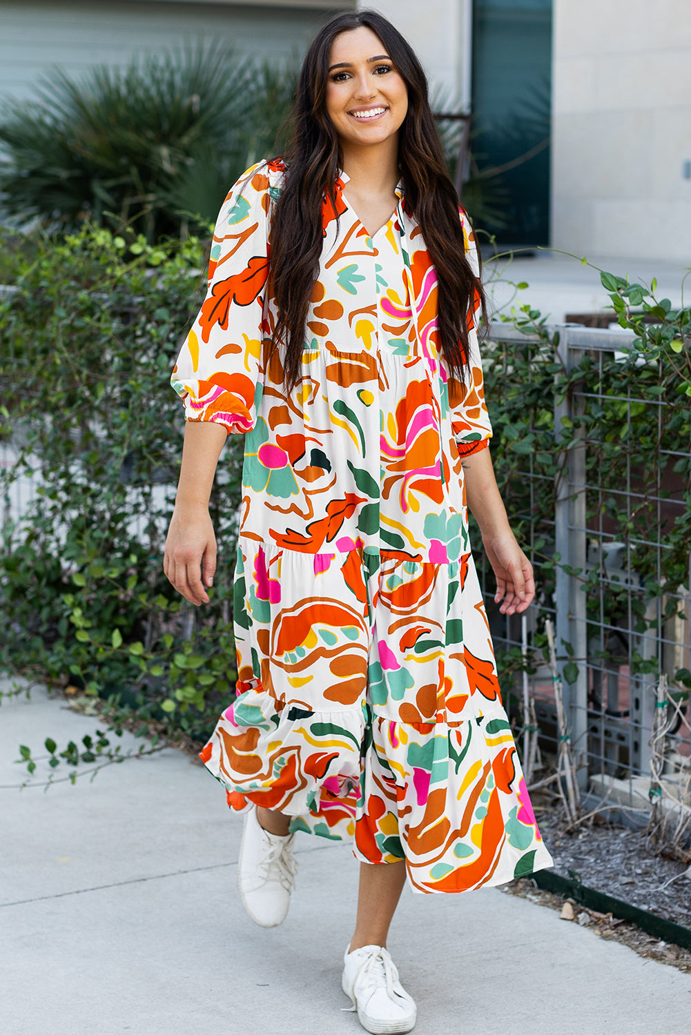 Alanna Floral Tiered Maxi Dress-2