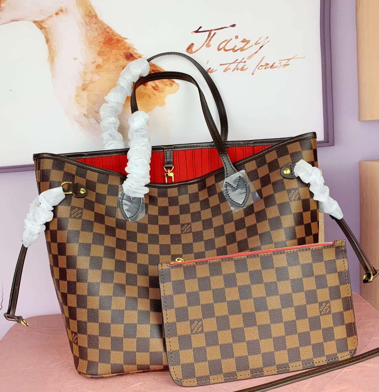 L-5A+ Tote w/ Pouch Made of Genuine Leather