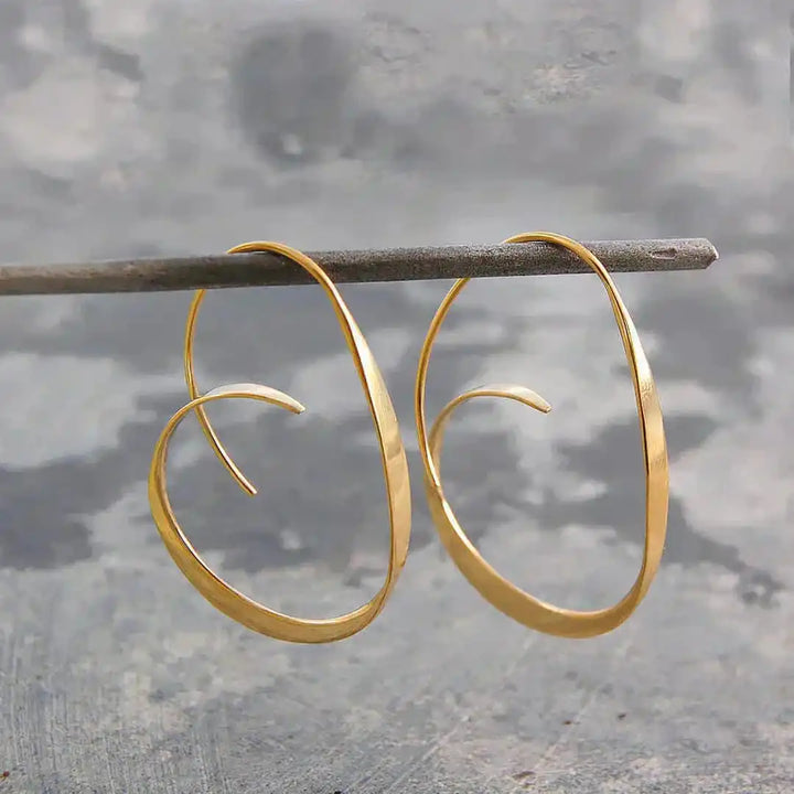 Open Spiral Drop Earrings