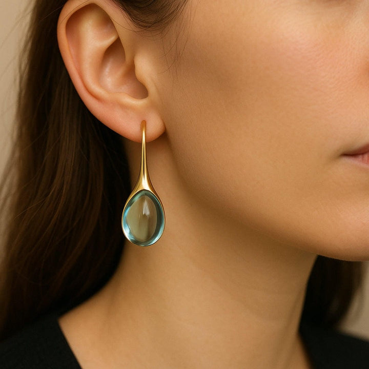Minimalist Crystal Drop Earrings