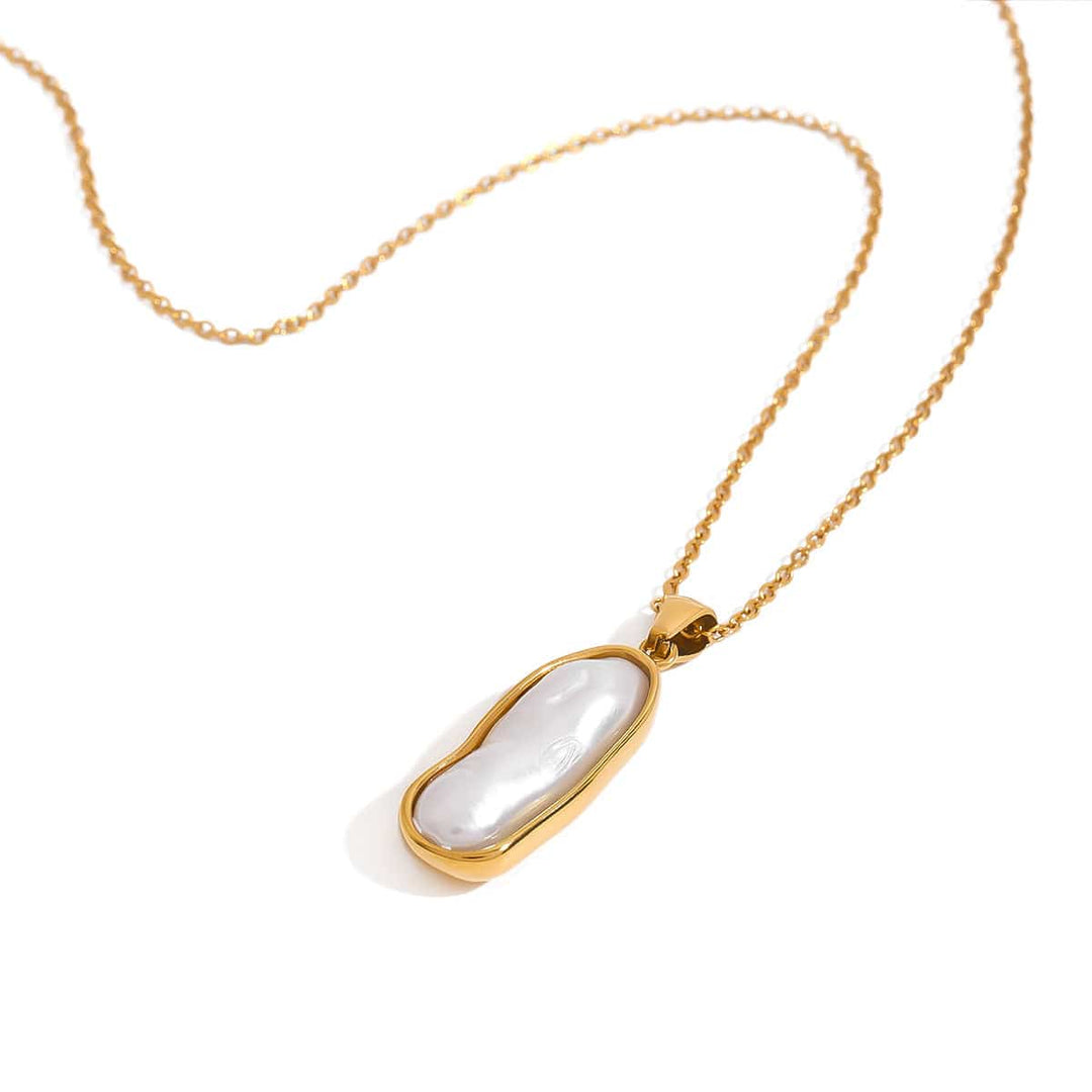 GOLD OPAL PENDANT NECKLACE