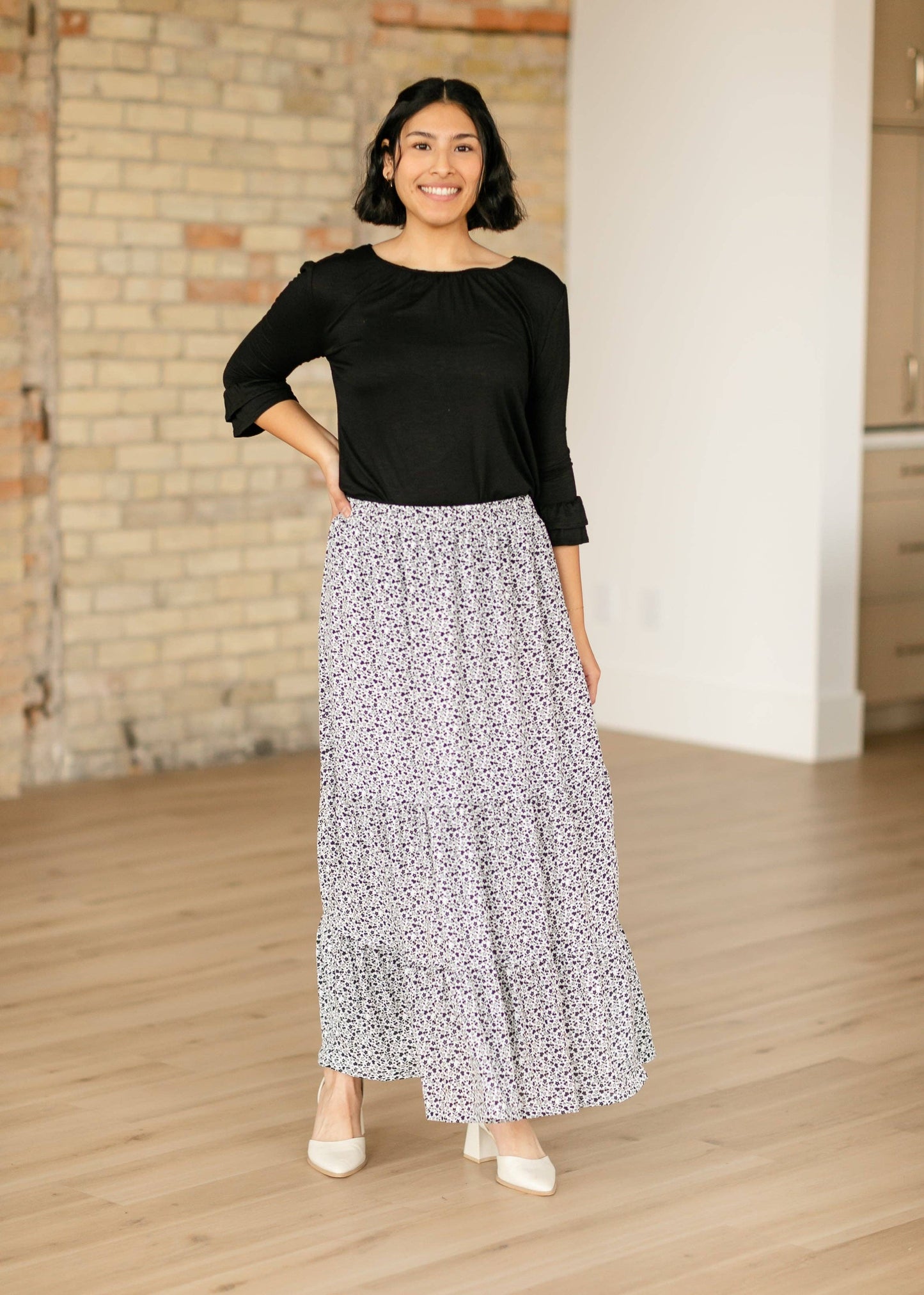 Lynn Tiered Peasant Maxi Skirt