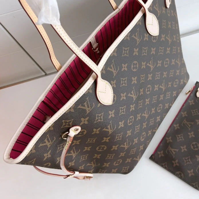 L-5A+ Tote w/ Pouch Made of Genuine Leather