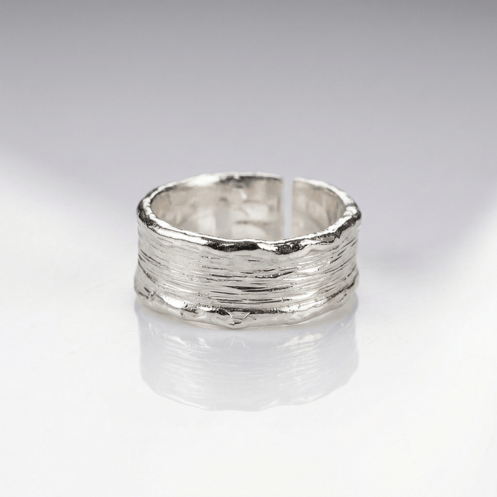 HANDMADE GOLD SILVER TWO TONE RING - (ADJUSTABLE)