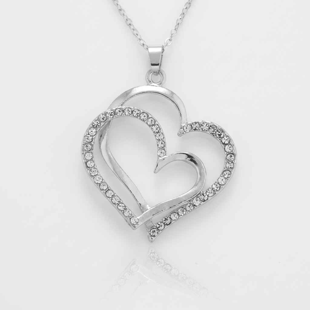 HEART ZIRCONIA PENDANT NECKLACE