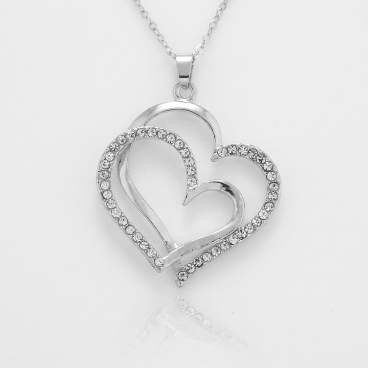 HEART ZIRCONIA PENDANT NECKLACE