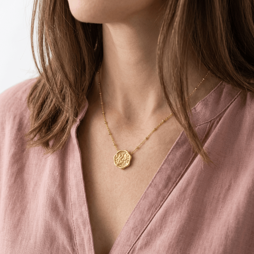 GOLD COIN PENDANT NECKLACE