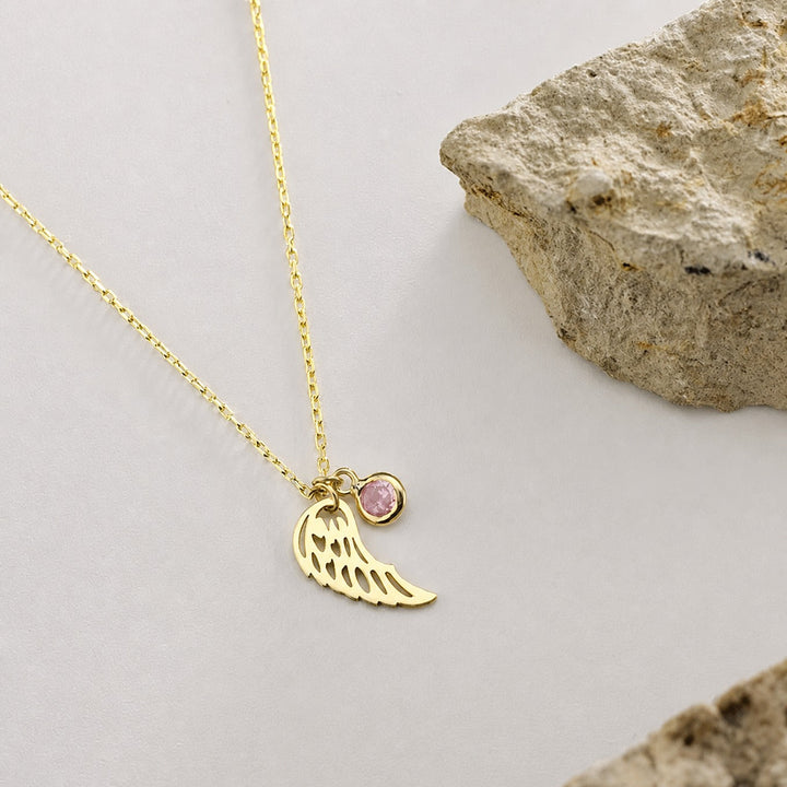 Guardian Angel Birthstone Necklace
