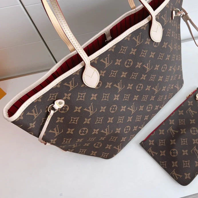 L-5A+ Tote w/ Pouch Made of Genuine Leather